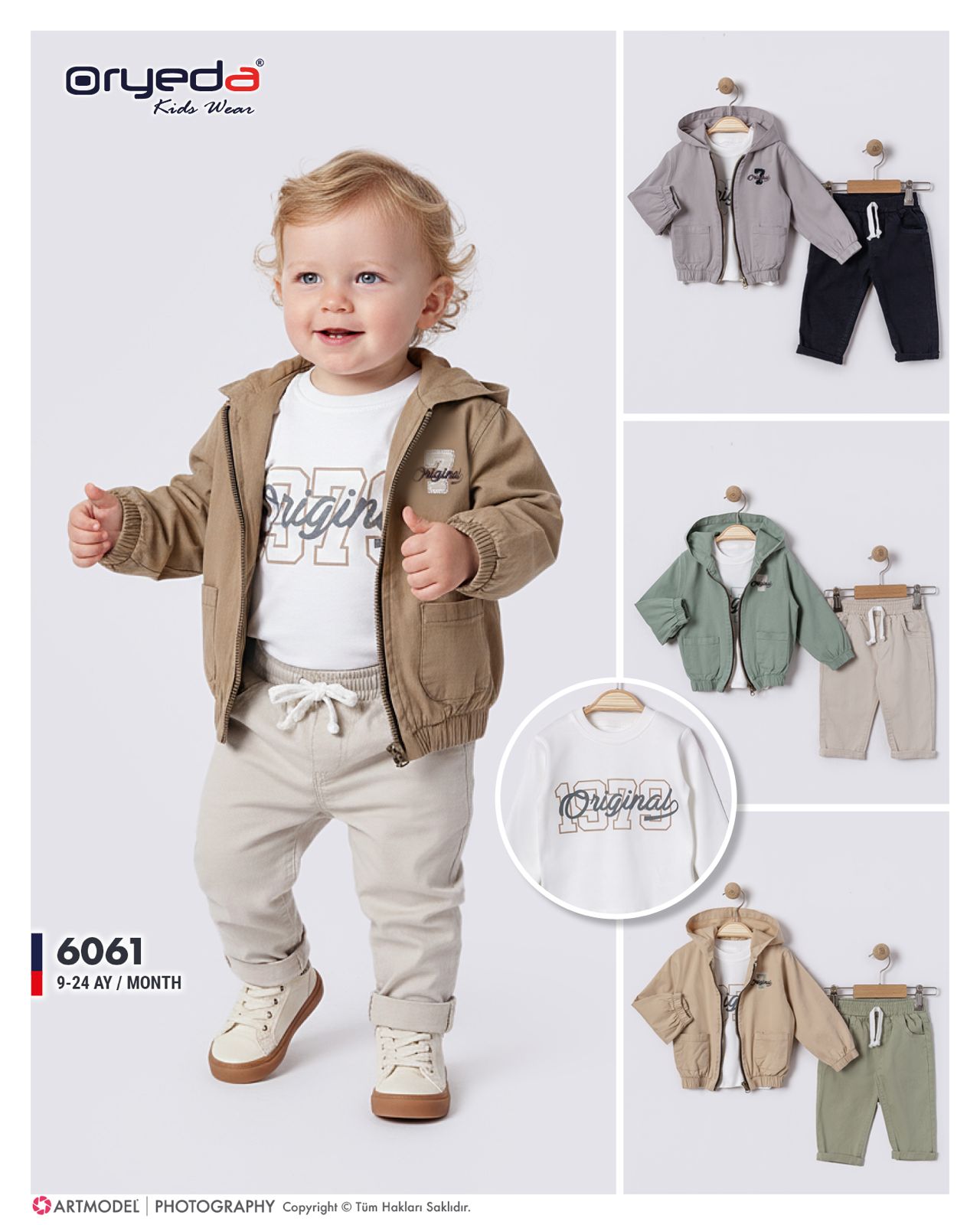 ERKEK 7 NAKIŞLI RENKLİ CEKETLİ TAKIM 9-24 AY