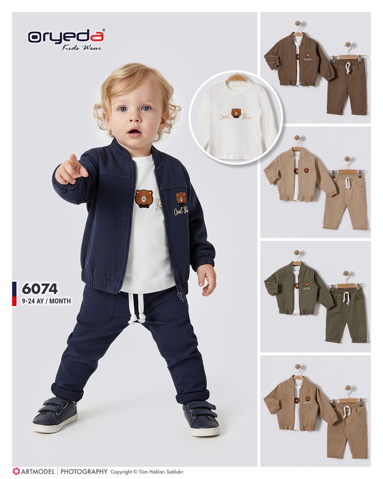 ERKEK AYICIK NAKIŞLI CEKETLİ TAKIM 9-24 AY