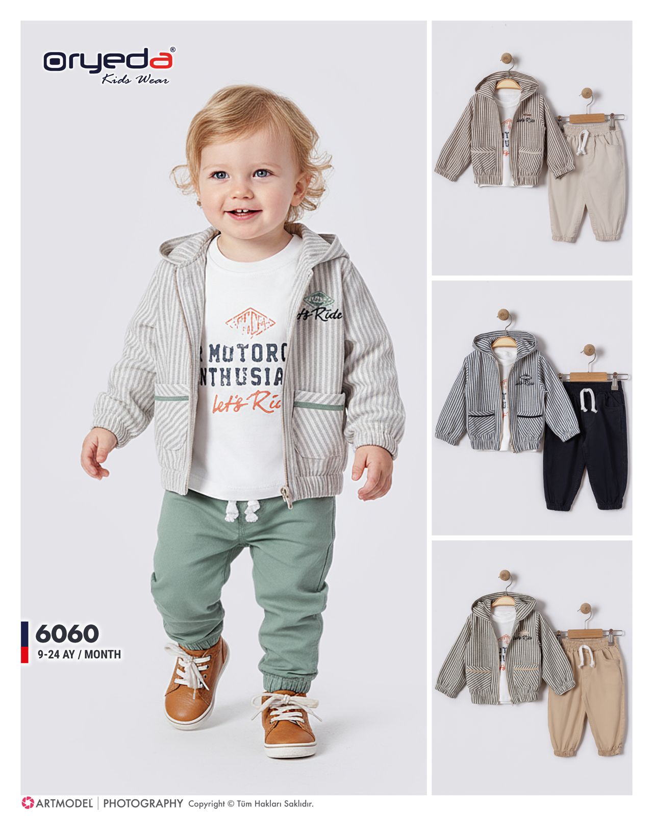 6060-ERKEK ÇİZGİLİ CEKETLİ TAKIM 9-24 AY