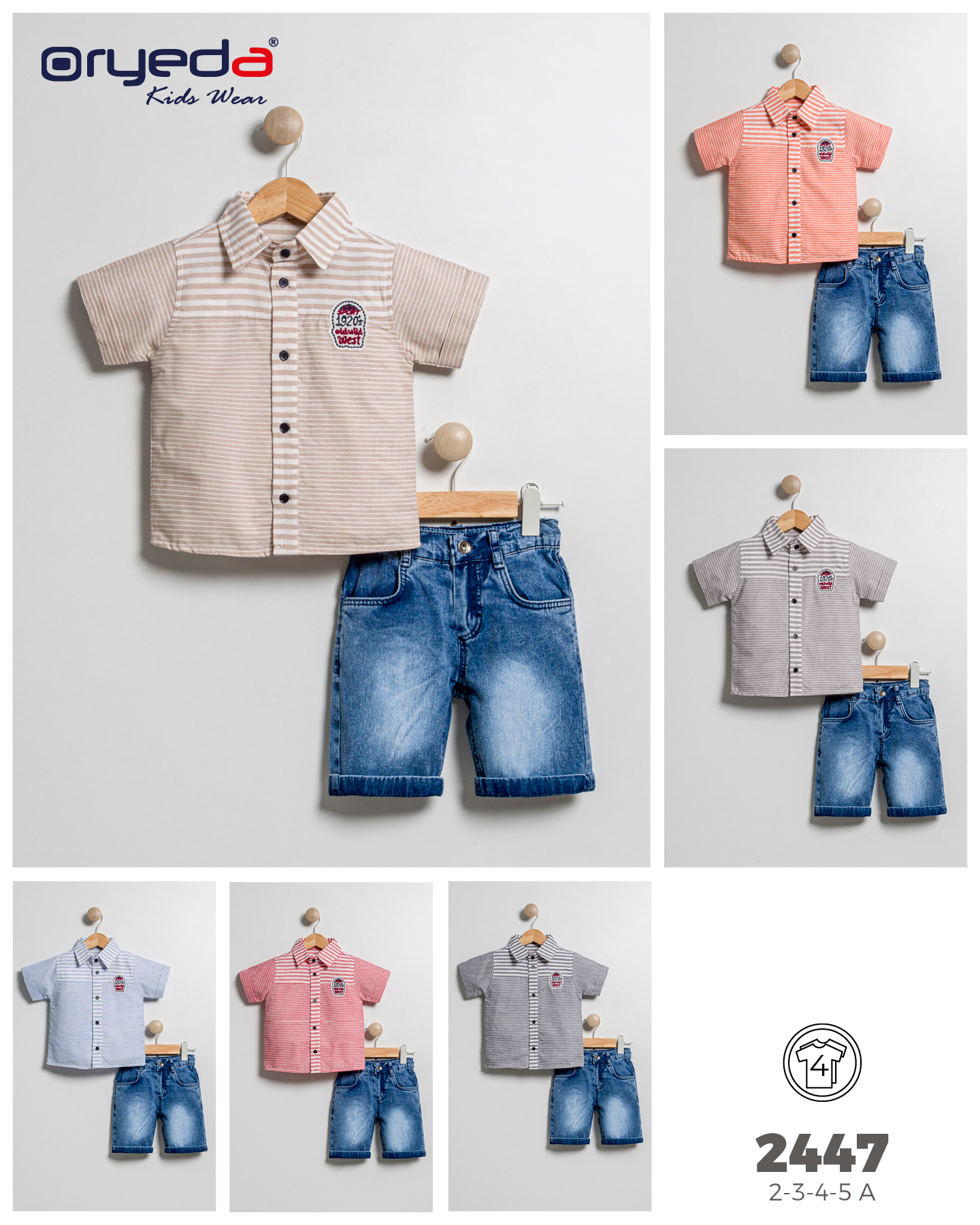 2447-ERKEK NAKIŞLI GÖMLEKLİ TAKIM-2-5 YAŞ