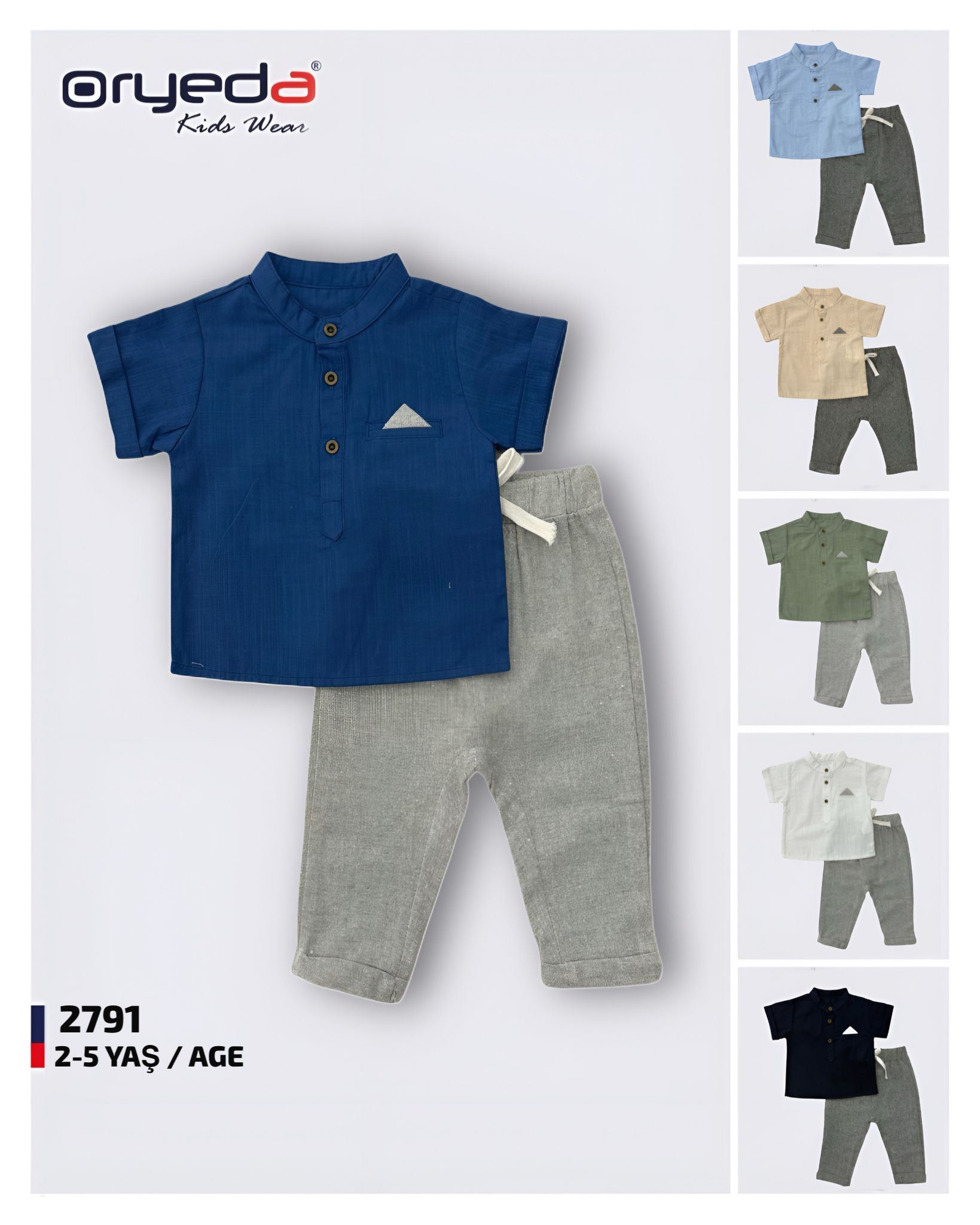 2791-ERKEK MENDİL NAKIŞLI TAKIM 2-5 YAŞ