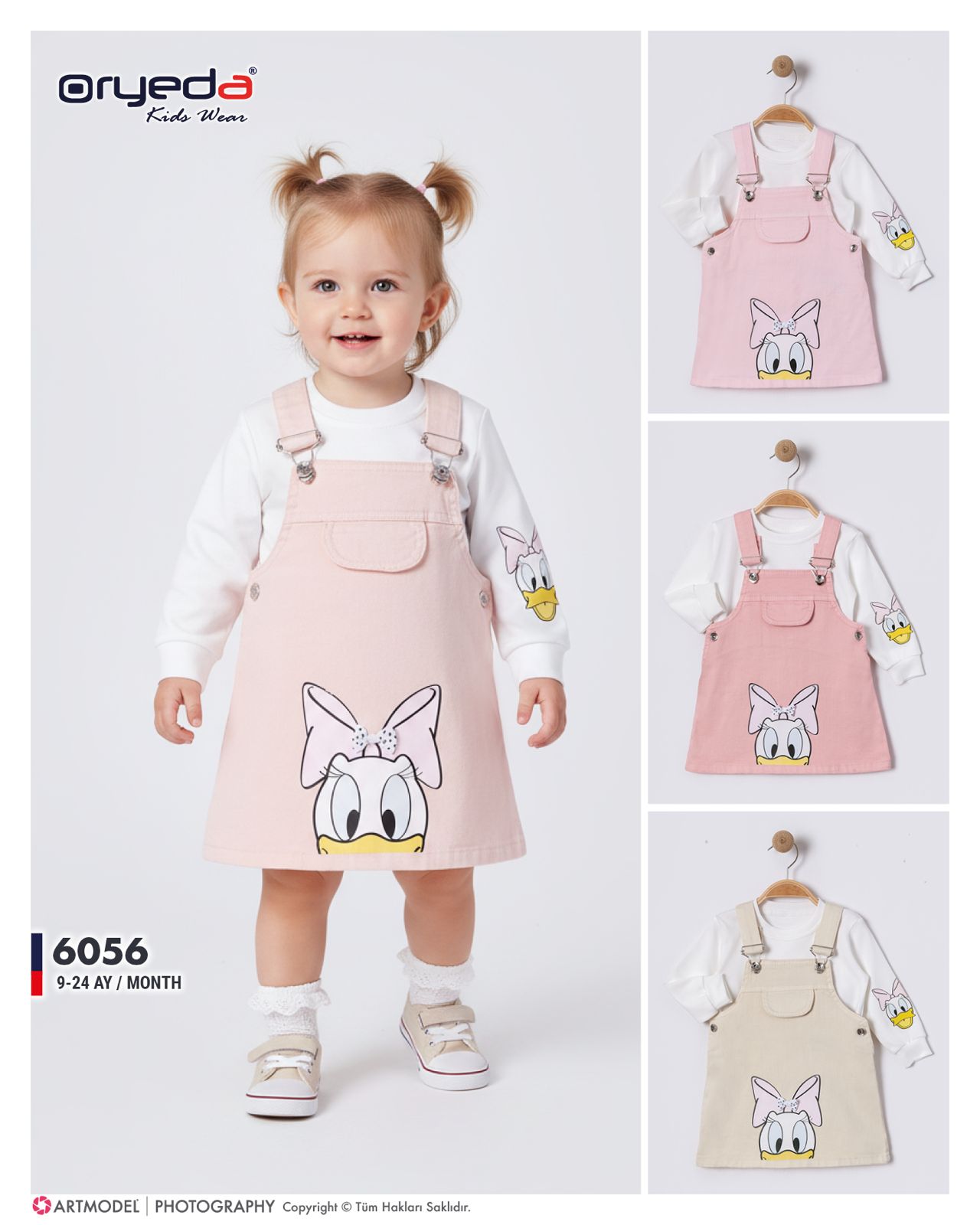 6056-KIZ BASKILI BADİLİ RENKLİ JİLE 9-24 AY