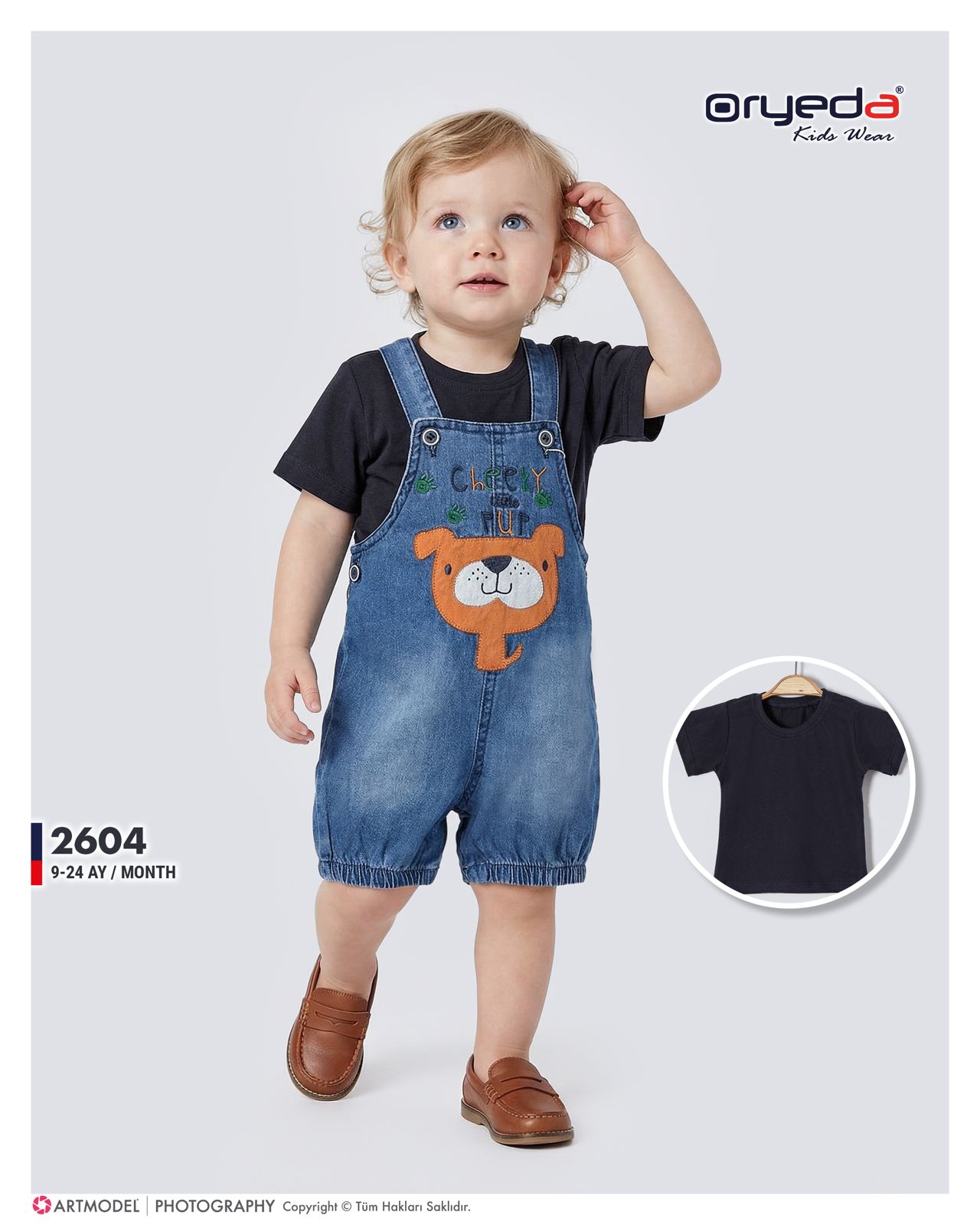 2604-ERKEK KÖPEK NAKIŞLI KOT SLOPET 9-24 AY