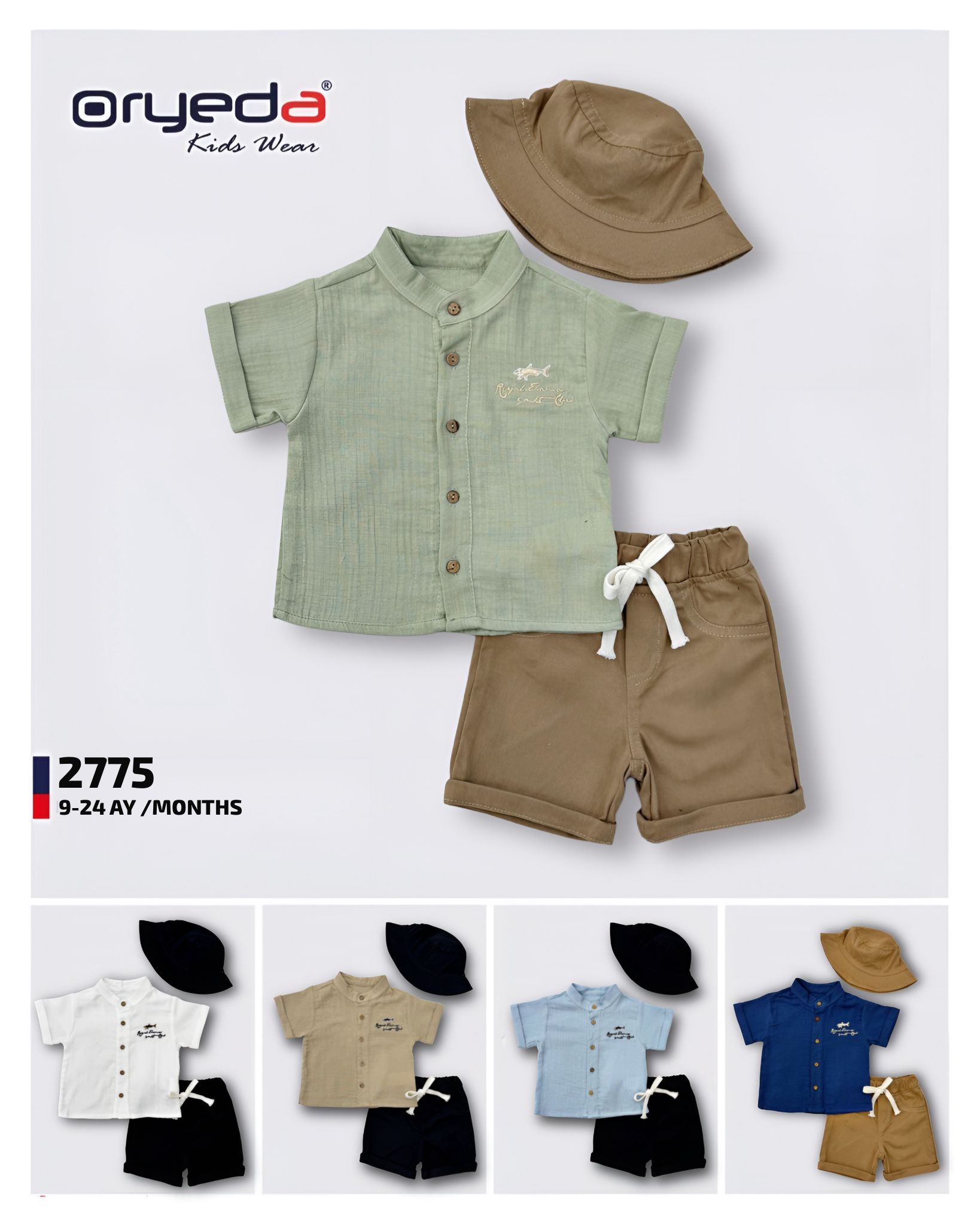 2775-ERKEK ŞAPKSLI GÖMLEKLİ TAKIM