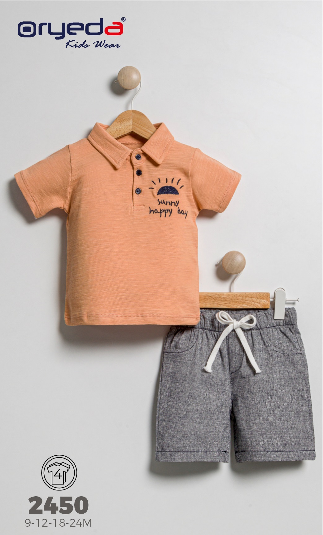 2450-ERKEK NAKIŞLI KETEN ŞORTLU TAKIM 9-24 AY
