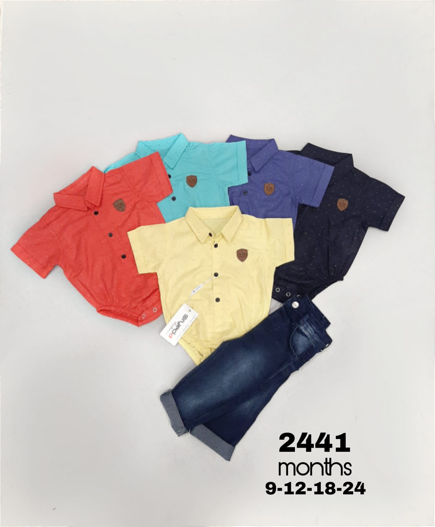 2441-ERKEK PUANLI GÖMLEKLİ TAKIM 9-24 AY