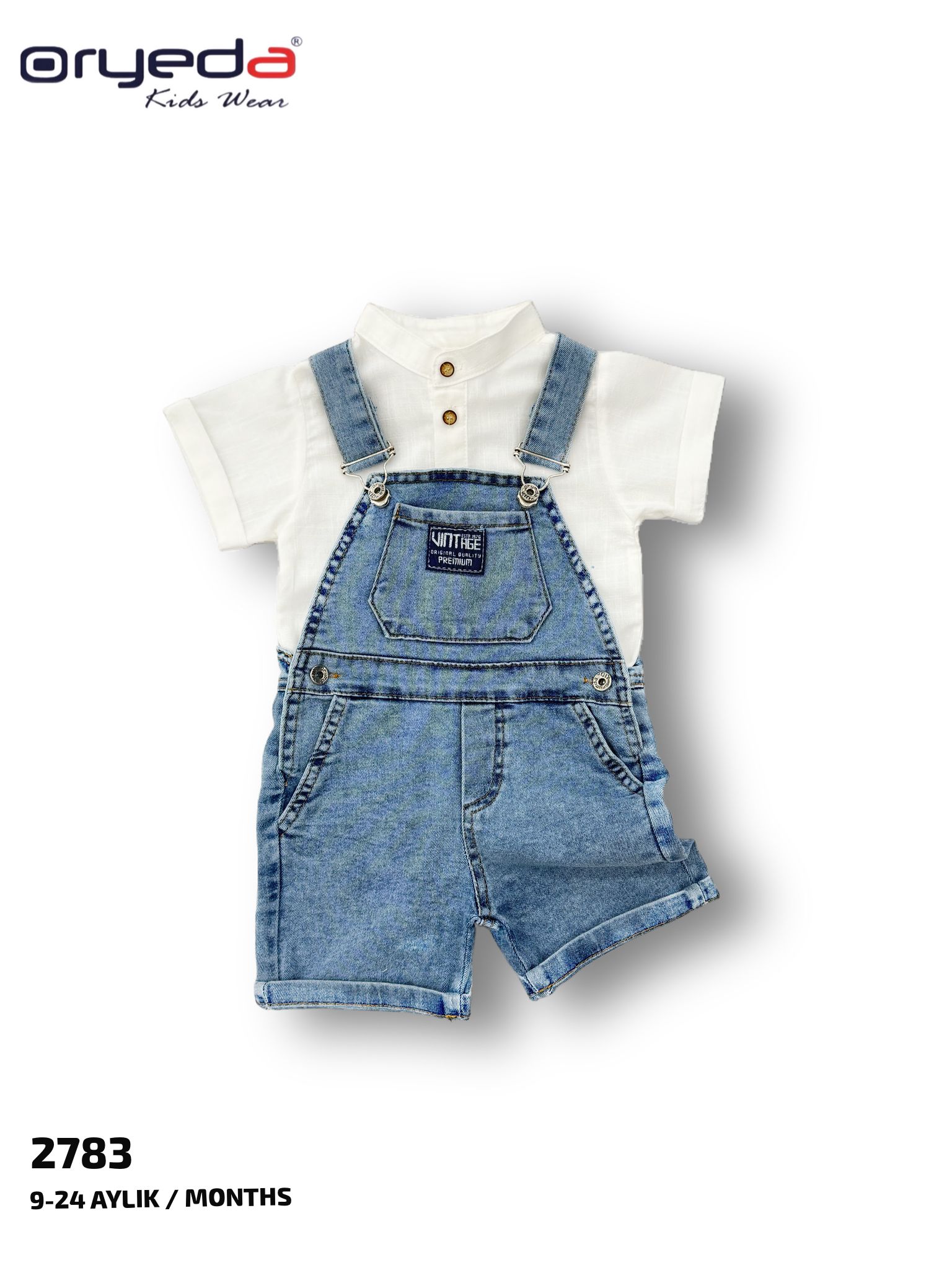 2783-ERKEK GÖMLEKLİ KOT SLOPET 9-24 AY