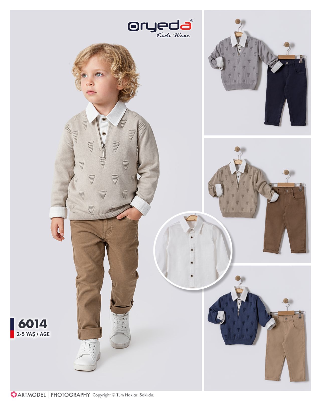6014-ERKEK TRİKO KAZAKLI TAKIM 2-5 YAŞ