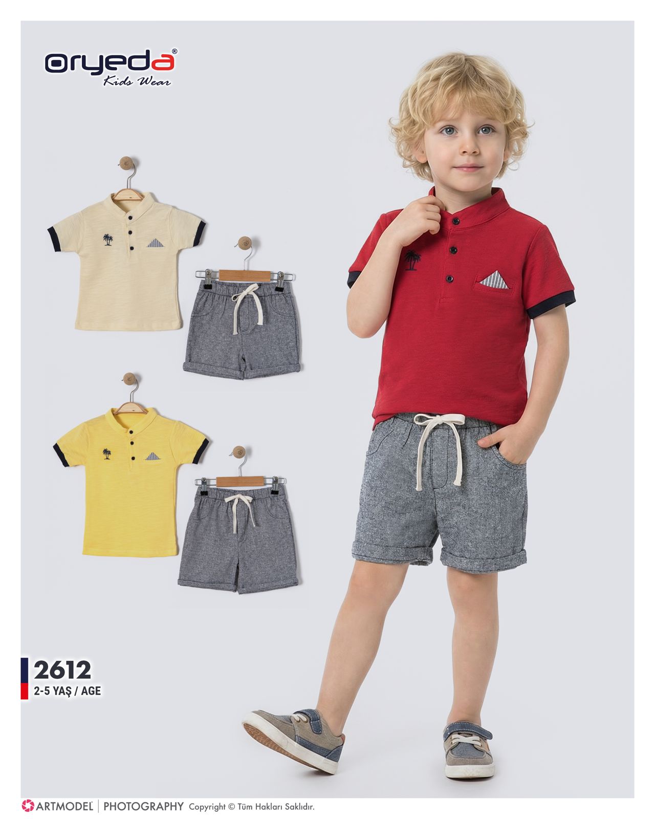 2612-ERKEK RENKLİ LAKOST TAKIM 2-5 YAŞ