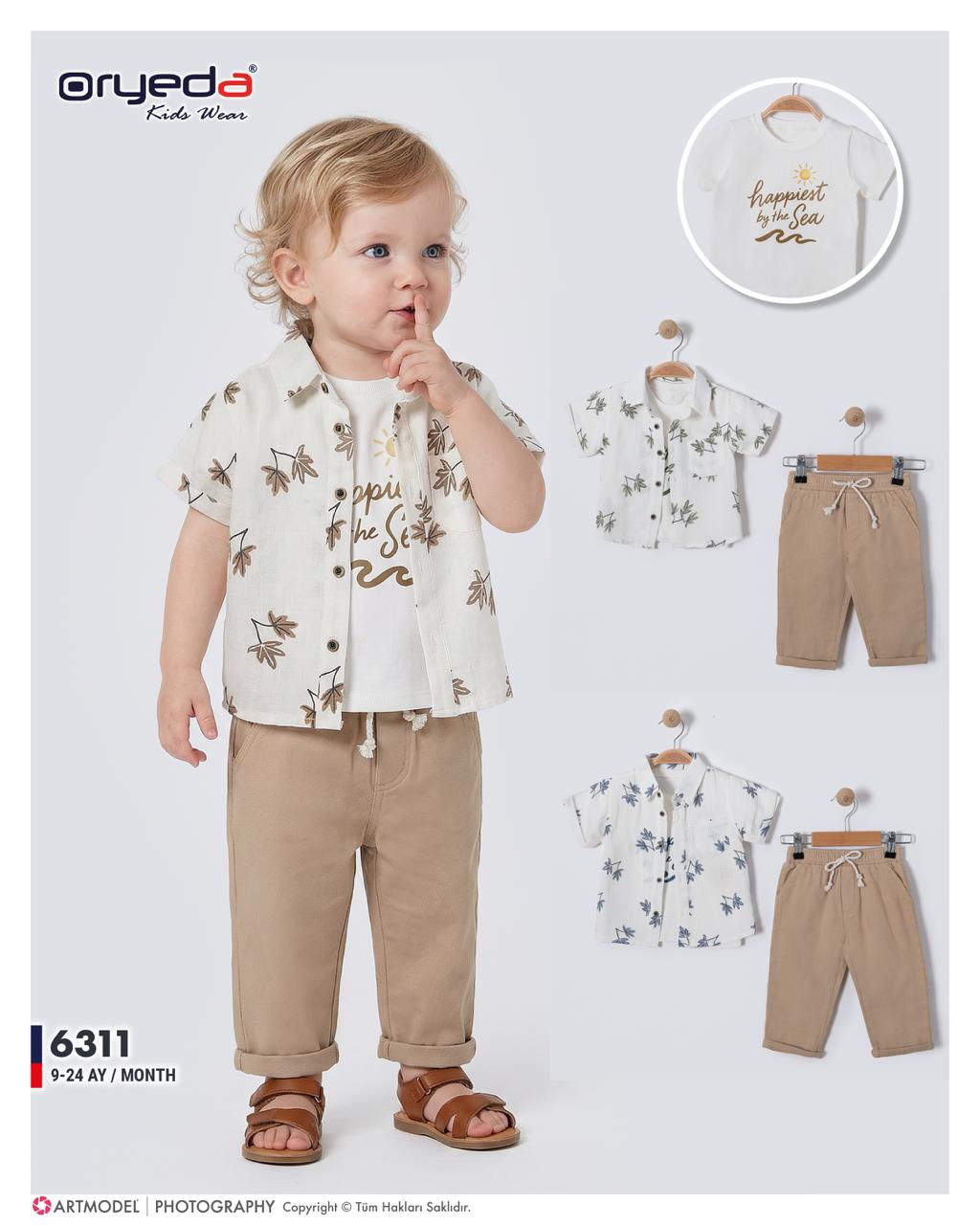 6311-ERKEK BADİLİ MÜSLİN GÖMLEKLİ TAKIM 9-24 AY