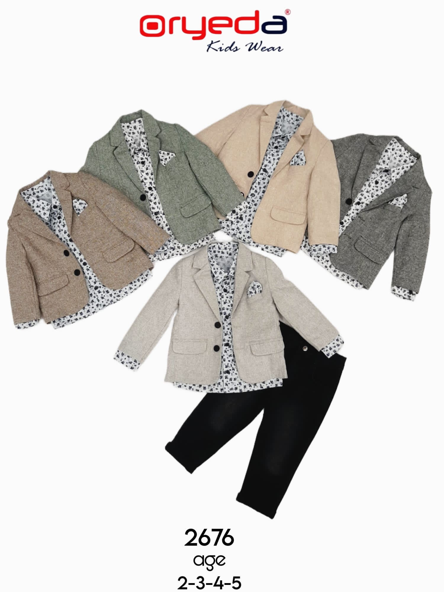 2676-ERKEK CEKETLİ TAKIM  2-5 YAŞ