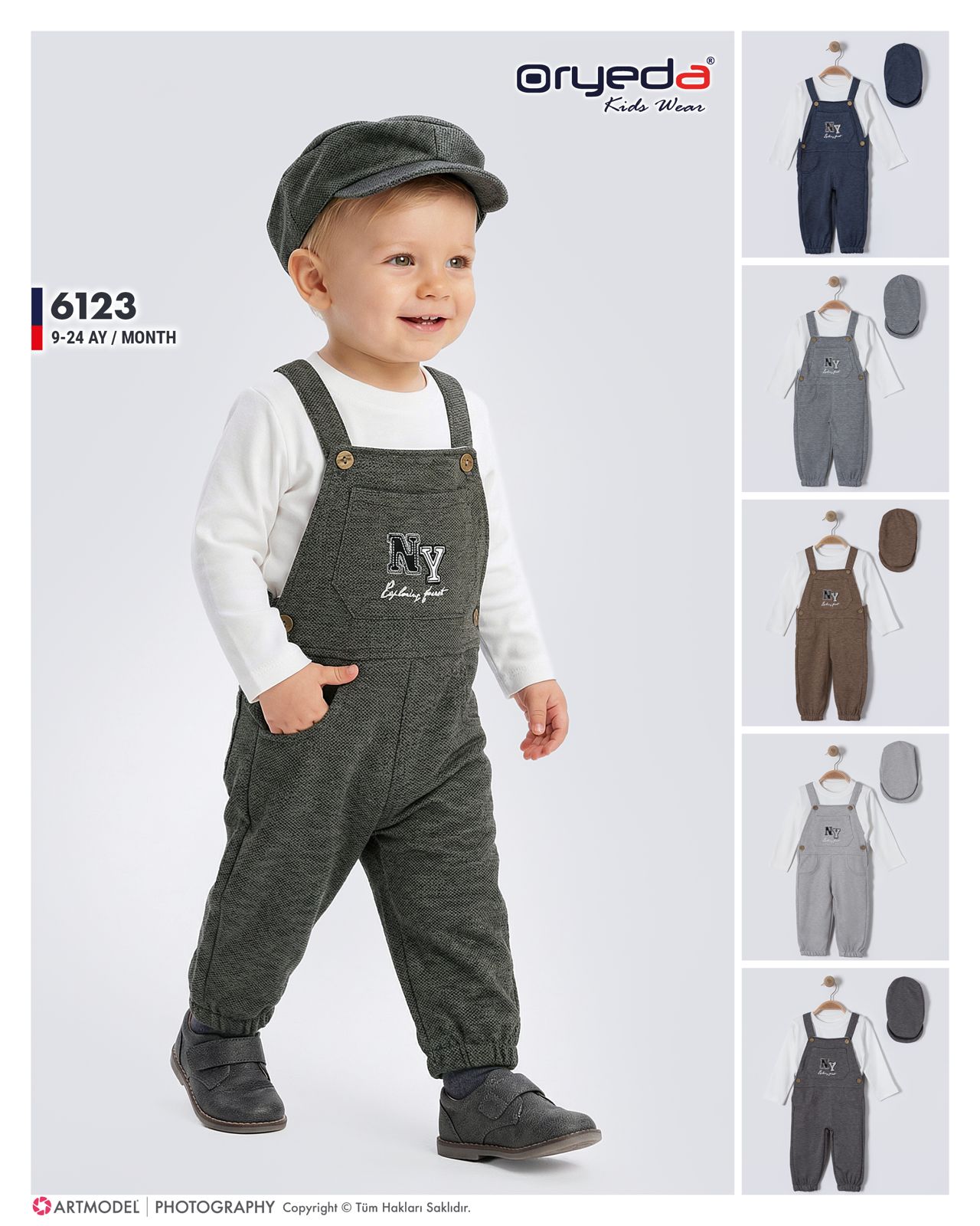 6123-ERKEK NY NAKIŞLI ŞAPKALI SLOPET 9-24 AY