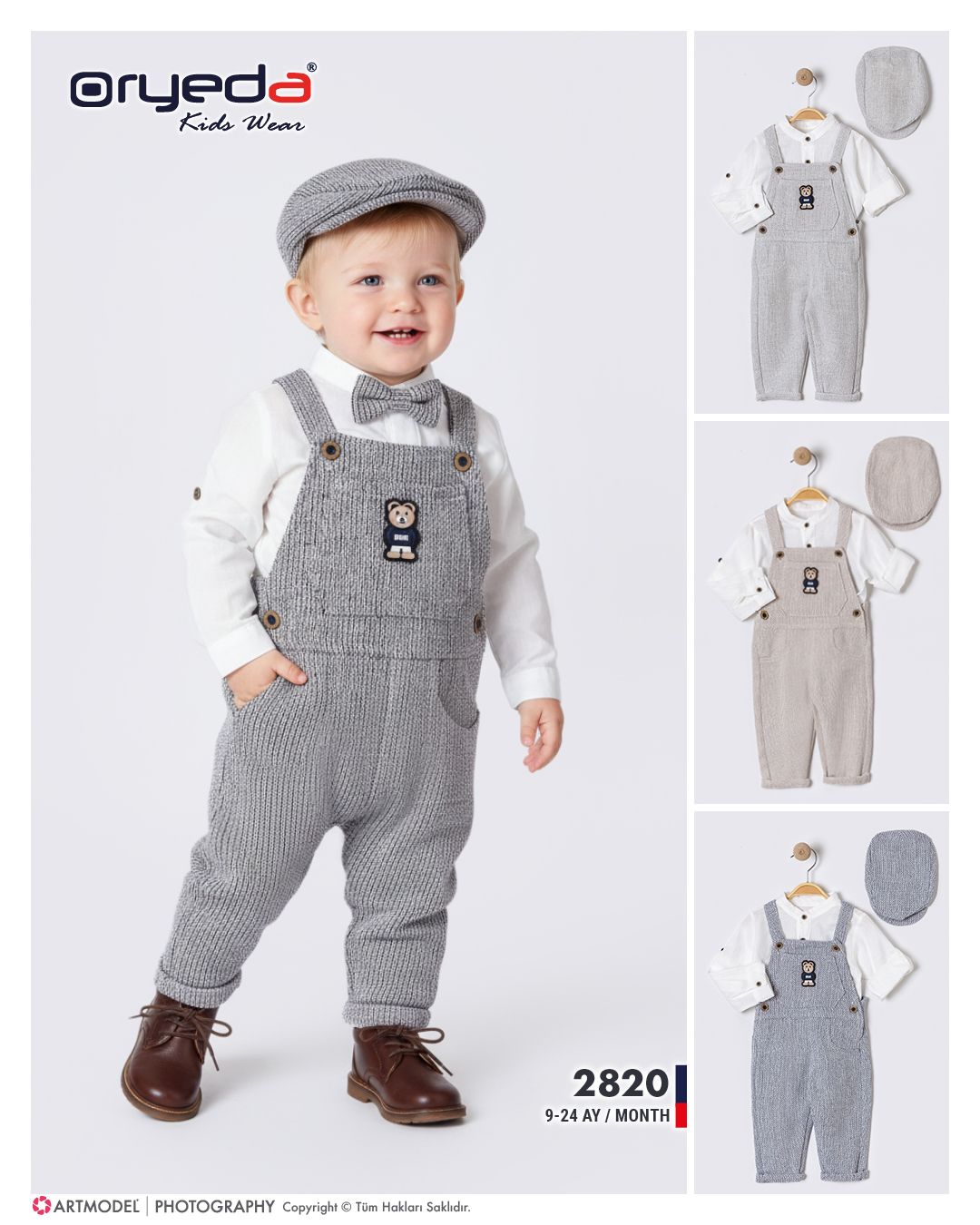 2820-ERKEK AYICIK ARMALI ŞAPKALI SLOPET 9-24 AY