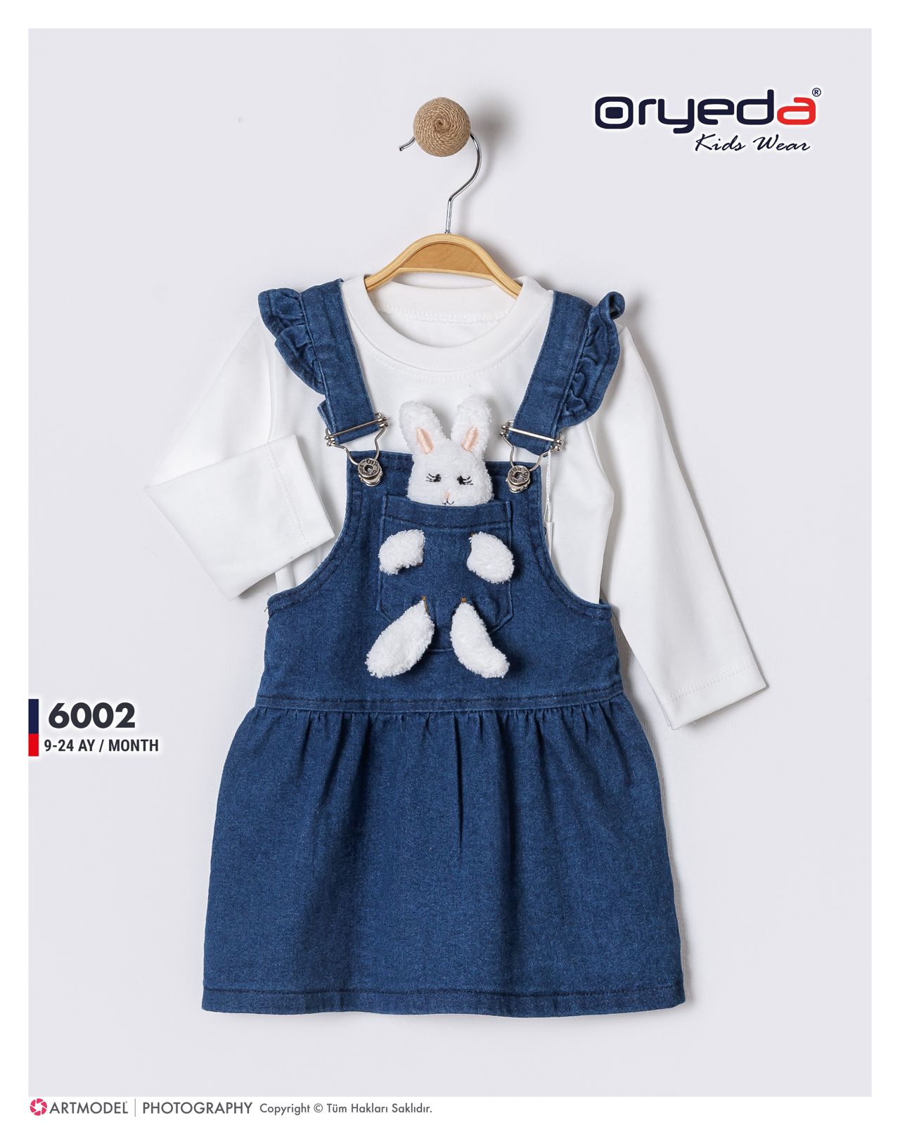 6002-KIZ TAVŞANLI BADİLİ KOT JİLE 9-24 AY