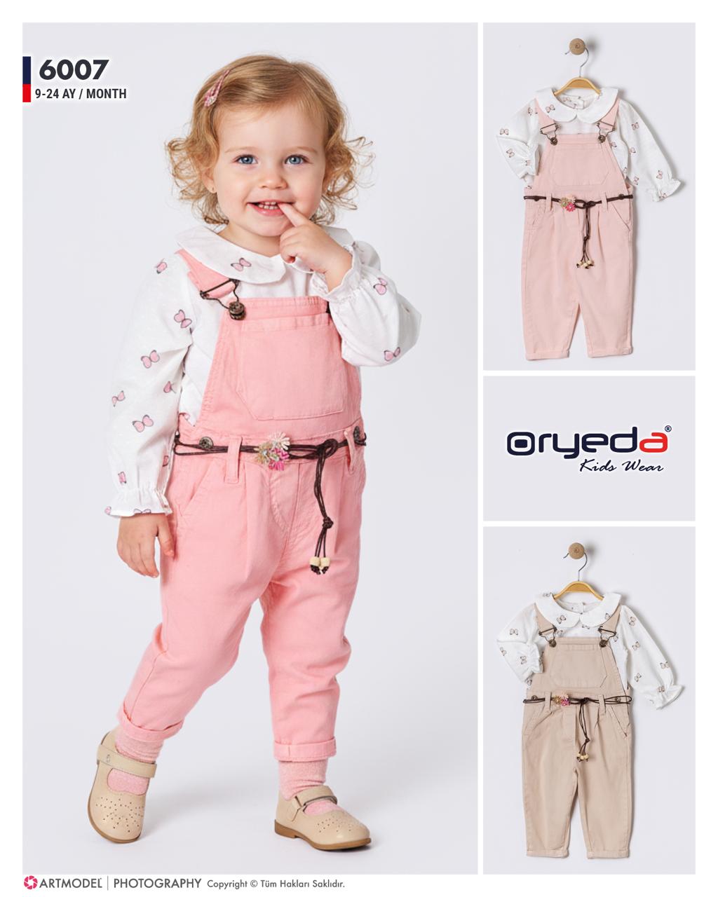 6007-KIZ BASKILI GÖMLEKLİ RENKLİ SLOPET 9-24 AY