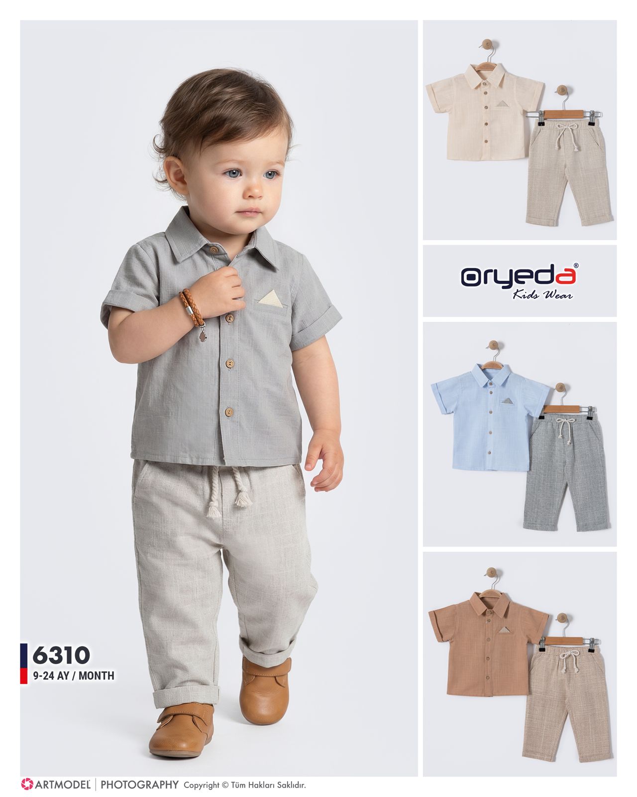 6310-ERKEK MENDİL NAKIŞLI TAKIM 9-24 AY