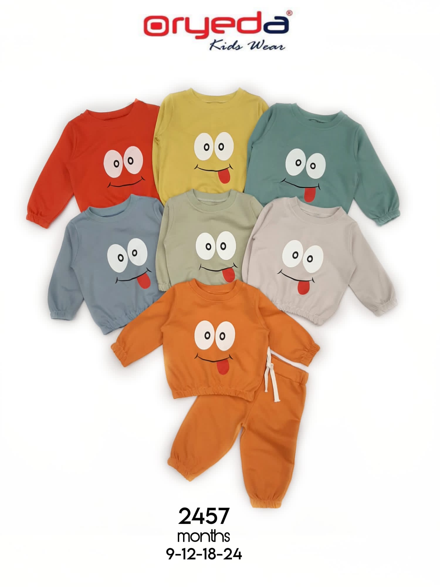 2457-ERKEK YÜZ BASKILI İKİİPLİK TAKIM 9-24 AY